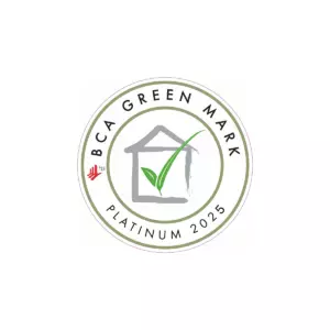 BCA Green Mark Platinum 2025 awarded to DLE for excellence in green building initiatives.