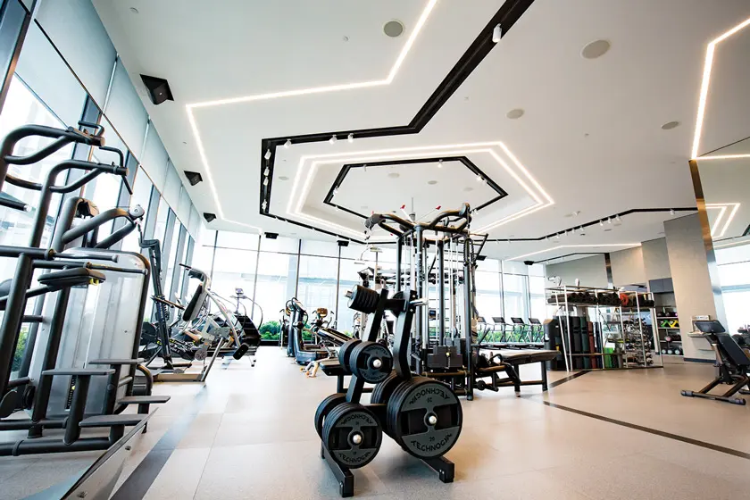 DLE providing specialised M&E solutions for gyms, high-density fit-outs, and functional upgrades, ensuring safety and performance.